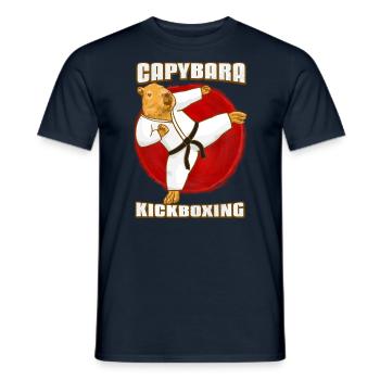 Capybara Martial Arts Kickboxing - Men's T-Shirt - navy - Front - AI Model Male 178 light (178cm)