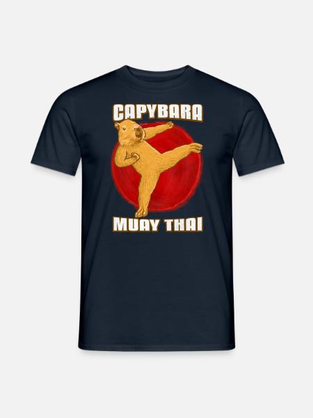 Muay Thai Capybara - Männer T-Shirt - Navy