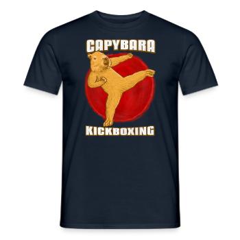 Capybara Martial Arts Kickboxing - Men's T-Shirt - navy - Front - AI Model Male 178 light (178cm)