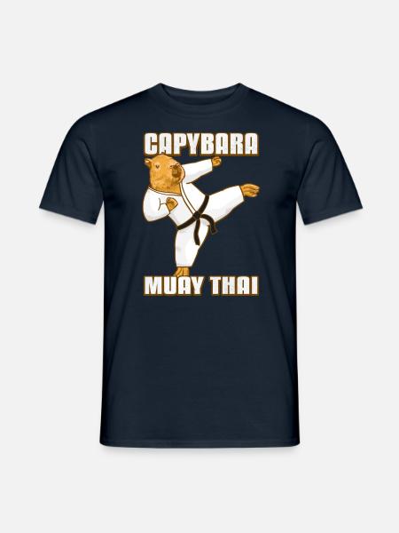 Muay Thai Capybara - Männer T-Shirt - Navy