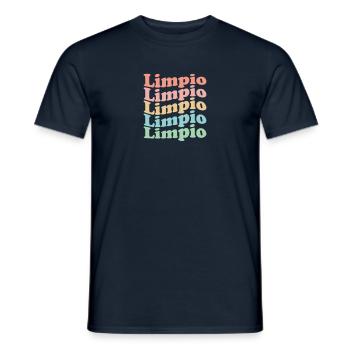 Vintage 70s Hippie Paraguay City - Retro Limpio - Men's T-Shirt - navy - Front - AI Model Male 178 light (178cm)