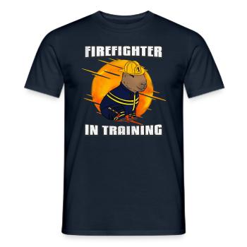 Firefighter in training - Men's T-Shirt - navy - Front - AI Model Male 178 light (178cm)