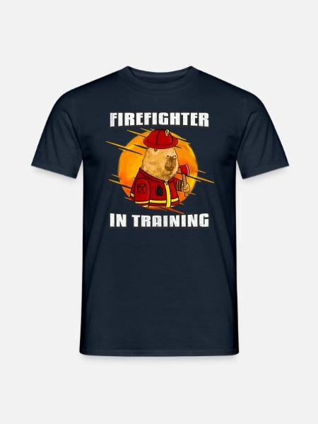 Firefighter in training - Men's T-Shirt - navy
