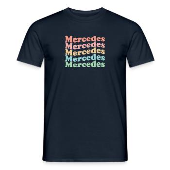 Vintage 70's Hippie Uruguay City - Retro - Men's T-Shirt - navy - Front - AI Model Male 178 light (178cm)