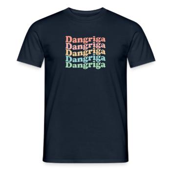 Vintage 70s Hippie Belize City - Retro Dangriga - Men's T-Shirt - navy - Front - AI Model Male 178 light (178cm)
