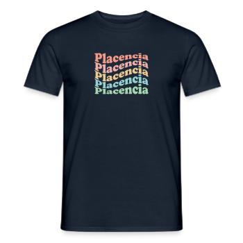 Vintage 70's Hippie Belize City - Retro Placencia - Men's T-Shirt - navy - Front - AI Model Male 178 light (178cm)
