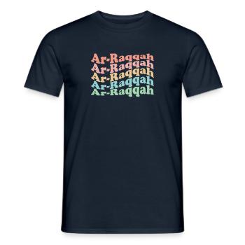 Vintage 70s Hippie Syria City - Retro Ar-Raqqah - Men's T-Shirt - navy - Front - AI Model Male 178 light (178cm)
