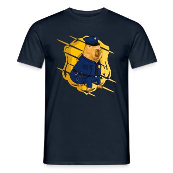 Policier de Capybara - T-shirt homme - marine - Devant - AI Model Male 178 light (178cm)