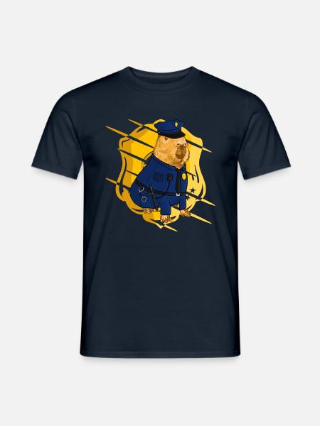 Policier de Capybara - T-shirt homme - marine