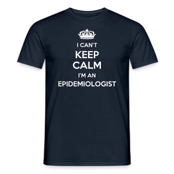 I can't stay calm, I'm an epidemiologist - Men's T-Shirt - navy - Front - AI Model Male 178 light (178cm)