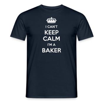Je n’arrive pas à me calmer, je suis boulanger - T-shirt homme - marine - Devant - AI Model Male 178 light (178cm)