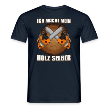 Holzfäller Ich mache mein holz selber - Männer T-Shirt - Navy - Vorne - AI Model Male 178 light (178cm)
