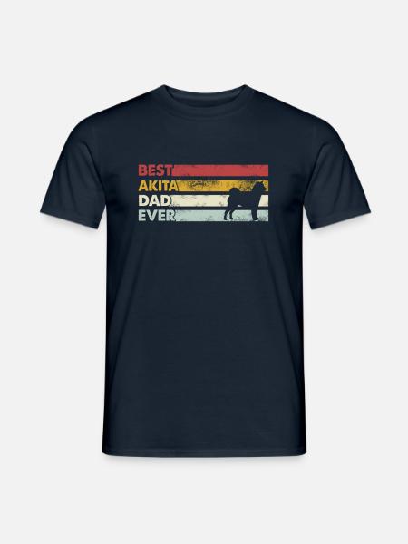 Best Father Ever - Akita - Men's T-Shirt - navy