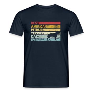 Bester Vater - American Pit Bull Terrier - Männer T-Shirt - Navy - Vorne - AI Model Male 178 light (178cm)