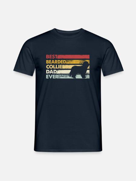Bester Vater Aller Zeiten - Bearded Collie - Männer T-Shirt - Navy