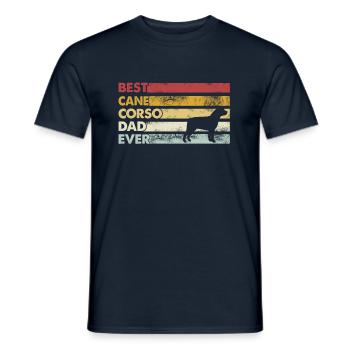 Meilleur père de tous les temps - Cane Corso - T-shirt homme - marine - Devant - AI Model Male 178 light (178cm)