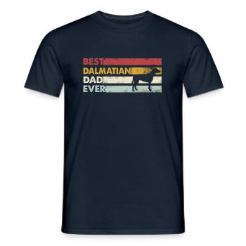 Meilleur père de tous les temps - Dalmatien - T-shirt homme - marine - Devant - AI Model Male 178 light (178cm)