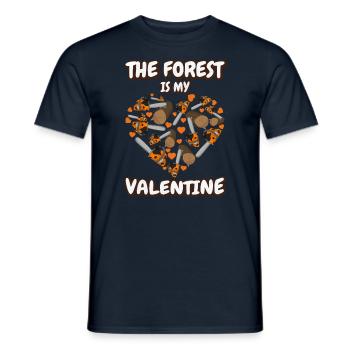 La forêt est ma Saint-Valentin hommes bûcherons - T-shirt homme - marine - Devant - AI Model Male 178 light (178cm)