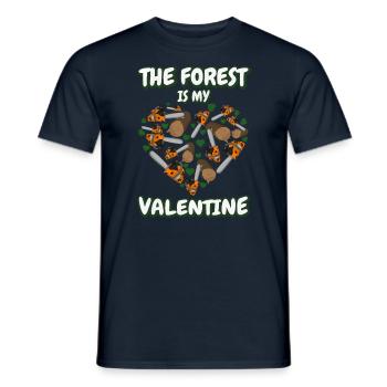 La forêt est ma Saint-Valentin hommes bûcherons - T-shirt homme - marine - Devant - AI Model Male 178 light (178cm)