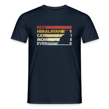 Best Mother Ever - Himalayan Cat - Men's T-Shirt - navy - Front - AI Model Male 178 light (178cm)