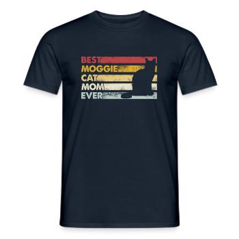 Meilleure mère de tous les temps - Moggie Cat - T-shirt homme - marine - Devant - AI Model Male 178 light (178cm)