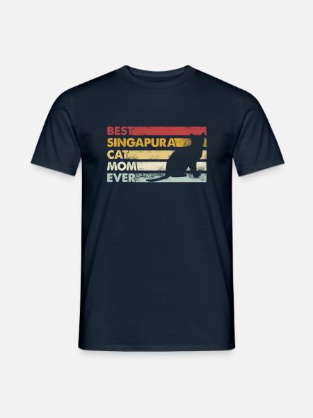Best Mother Ever - Singapura Cat - Men's T-Shirt - navy