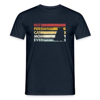 Beste Mutter Aller Zeiten - Perserkatze - Männer T-Shirt - Navy - Vorne - AI Model Male 178 light (178cm)