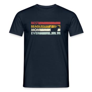 Meilleure mère de tous les temps - Beagle - T-shirt homme - marine - Devant - AI Model Male 178 light (178cm)