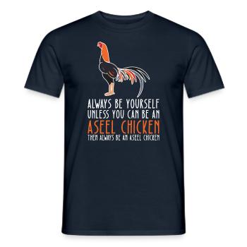 Sei Du Selbst – Aseel Chicken - Männer T-Shirt - Navy - Vorne - AI Model Male 178 light (178cm)