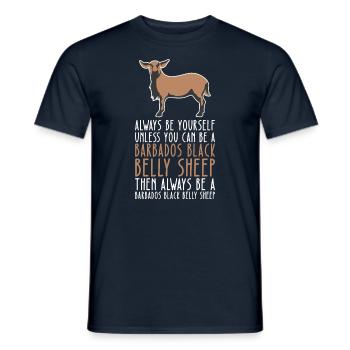 Sei Du Selbst - Barbados Black Belly Sheep - Männer T-Shirt - Navy - Vorne - AI Model Male 178 light (178cm)