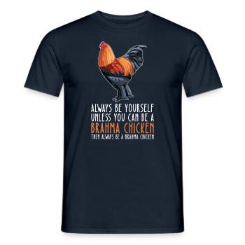 Sei Du Selbst – Brahma Chicken - Männer T-Shirt - Navy - Vorne - AI Model Male 178 light (178cm)