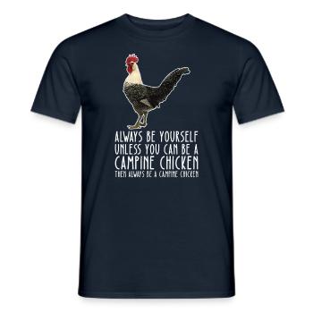 Soyez vous-même – Poulet Campine - T-shirt homme - marine - Devant - AI Model Male 178 light (178cm)