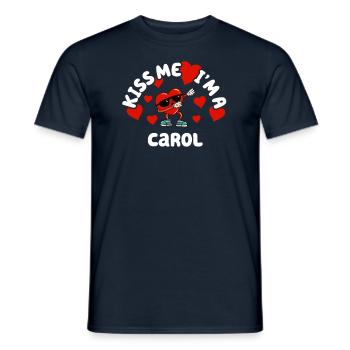 Küss mich - Valentins Tag Name Dabbing Herz Carol - Männer T-Shirt - Navy - Vorne - AI Model Male 178 light (178cm)