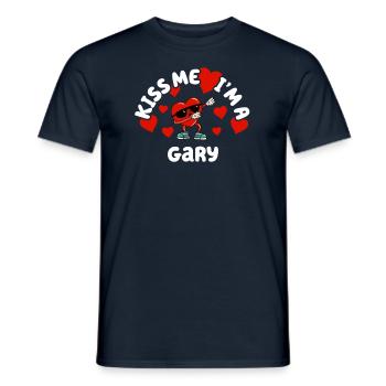 Kiss Me - Nom de la Saint-Valentin Dabbing Heart Gary - T-shirt homme - marine - Devant - AI Model Male 178 light (178cm)