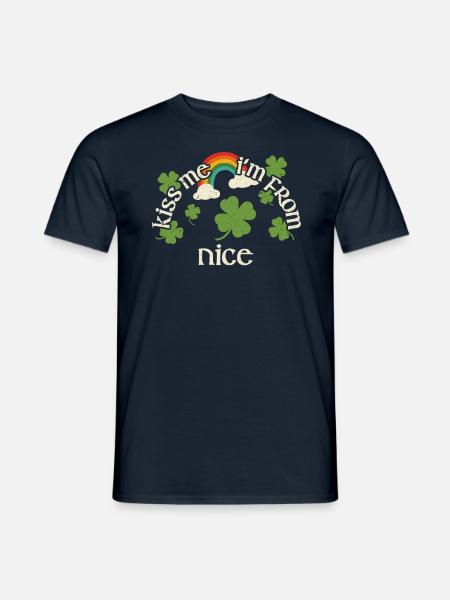 Kiss Me - Saint-Patrick Nice - T-shirt homme - marine