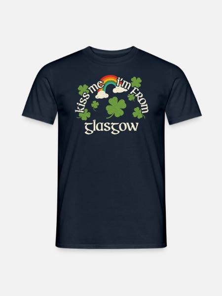Kiss Me - Saint-Patrick Glasgow - T-shirt homme - marine
