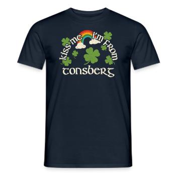 Embrasse-moi - Saint-Patrick Tonsberg - T-shirt homme - marine - Devant - AI Model Male 178 light (178cm)