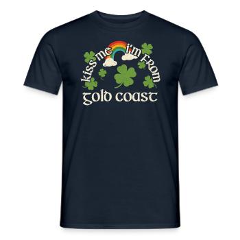 Kiss Me - St. Patrick's Day Gold Coast - Men's T-Shirt - navy - Front - AI Model Male 178 light (178cm)
