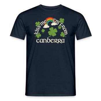 Küss mich - St. Patricks Day Canberra - Männer T-Shirt - Navy - Vorne - AI Model Male 178 light (178cm)
