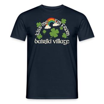 Küss mich - St. Patricks Day Bairiki Village - Männer T-Shirt - Navy - Vorne - AI Model Male 178 light (178cm)