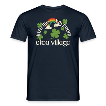 Küss mich - St. Patricks Day Eita Village - Männer T-Shirt - Navy - Vorne - AI Model Male 178 light (178cm)
