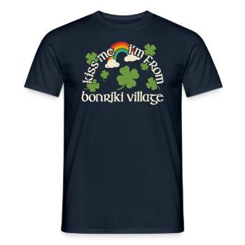 Küss mich - St. Patricks Day Bonriki Village - Männer T-Shirt - Navy - Vorne - AI Model Male 178 light (178cm)