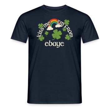 Küss mich - St. Patricks Day Ebaye - Männer T-Shirt - Navy - Vorne - AI Model Male 178 light (178cm)