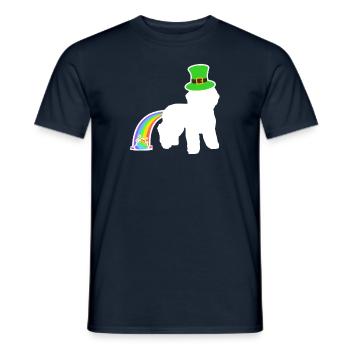Chien de Saint-Patrick - bolognaise - T-shirt homme - marine - Devant - AI Model Male 178 light (178cm)