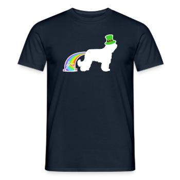 St. Patricks Hund - Briarde - Männer T-Shirt - Navy - Vorne - AI Model Male 178 light (178cm)