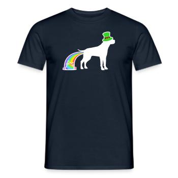 St. Patrick's Dog - Bullmastiff - Men's T-Shirt - navy - Front - AI Model Male 178 light (178cm)
