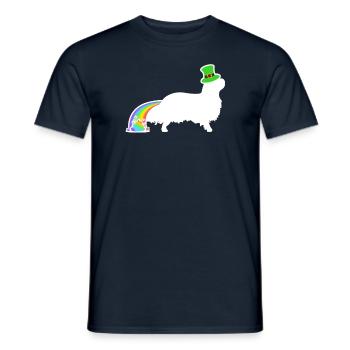 St. Patricks Hund - Kavalier - Männer T-Shirt - Navy - Vorne - AI Model Male 178 light (178cm)