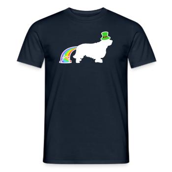 St. Patricks Hund - Clumber Spaniel - Männer T-Shirt - Navy - Vorne - AI Model Male 178 light (178cm)