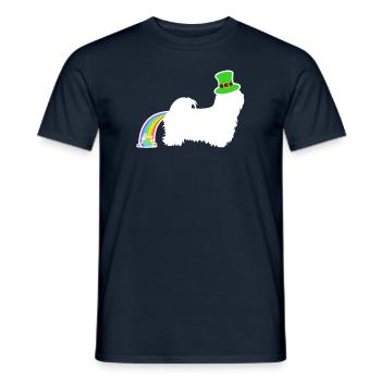 Chien de Saint-Patrick - Lhassa APSO - T-shirt homme - marine - Devant - AI Model Male 178 light (178cm)