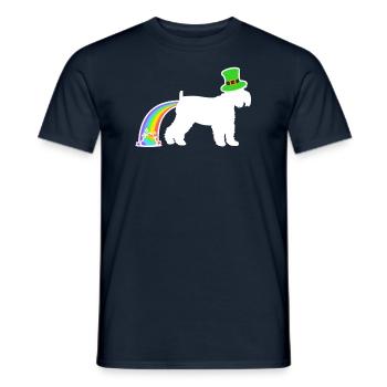 Chien de Saint-Patrick - Schnauzer nain - T-shirt homme - marine - Devant - AI Model Male 178 light (178cm)